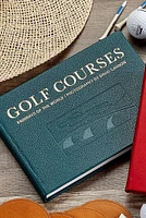 GOLF COURSES BOOK- GREEN LEATHER