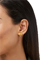 BEE CAMEO STUD- GLD/CZ