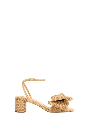 CARMEN MID HEEL BOW SANDAL