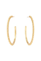 COLETTE BEAD HOOP LG- GOLD