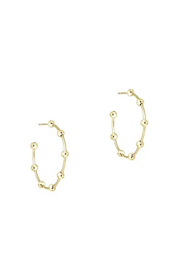 BEADED SIMPLICITY 1.5" HOOP- 4MM GOLD