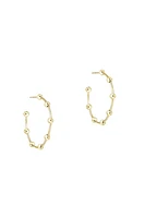 BEADED SIMPLICITY 1.5" HOOP- 4MM GOLD