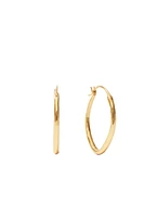 FLEUR DE LIS DOUBLE HOOP EARRING- GOLD