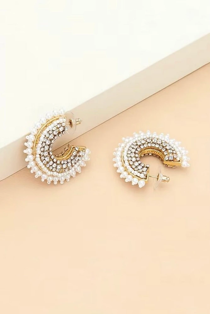 MINI PEARL FIONA HOOPS