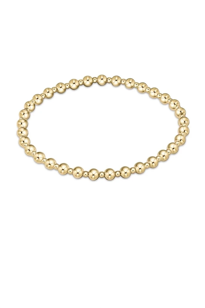 CLASSIC GRATEFUL PATTERN 4MM BRACELET- GLD