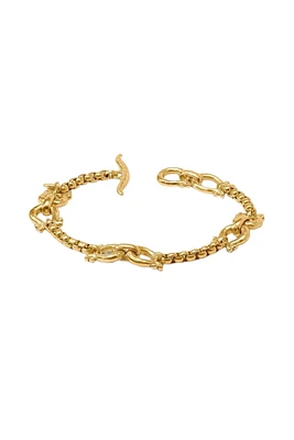 SARATOGA DEMI LINK BRACELET- GLD