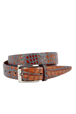 BI-COLOR CROC EMBOSSED BELT (52903)