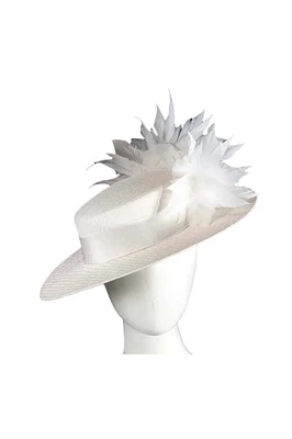 BOATER HAT W/FEATHERS (MA902)