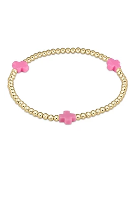 SIG CROSS PATTERN 3MM BEAD BRACELET