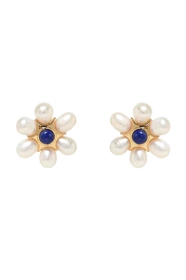 SAFI STUDS- WHT/BLUE