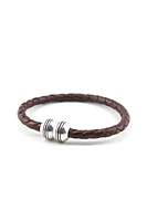 BRAIDED LEATHER HEMISPHERE BRACELET