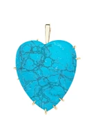 LOVE CARRY YOUR HEART TURQUOISE PENDANT- DRAWN LINK CHAIN