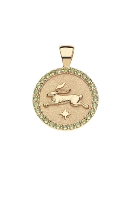 LUCKY RABBIT SM EMBELLISHED PENDANT- SATELLITE CHAIN