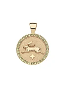 LUCKY RABBIT SM EMBELLISHED PENDANT- SATELLITE CHAIN