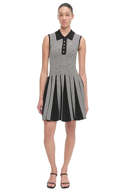 MELODIE PLEATED WRAP MINI DRESS
