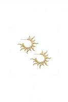 STRONG SUN RAYS HOOP EARRINGS