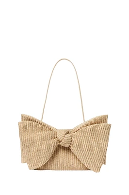 VALERIE BOW CLUTCH NATURAL
