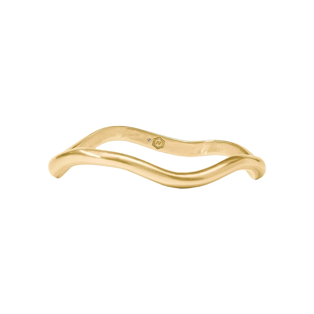 WAVE BANGLE SM- GLD