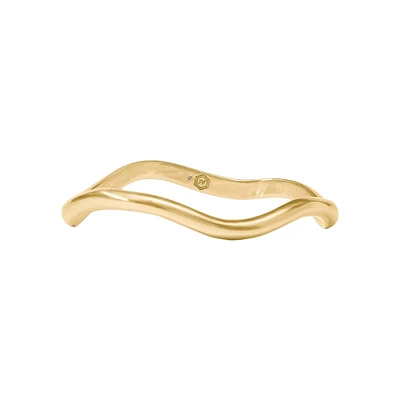 WAVE BANGLE SM- GLD