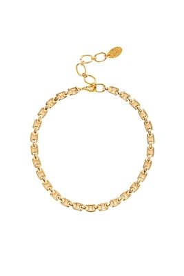 RECTANGLE CHAIN NECKLACE- GOLD (NGZ-15298)