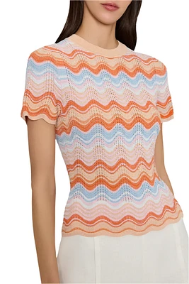 SCALLOP SHORT SLEEVE TOP