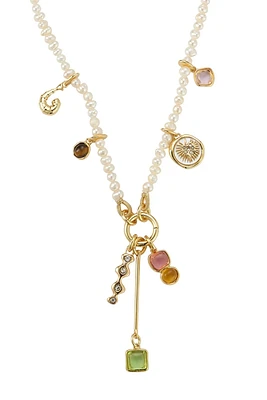 AMORA NECKLACE- WHT/MULTI