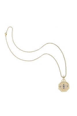 PROTECT EVIL EYE PETITE EMBELLISHED PENDANT- CLASSIC ROLO CHAIN