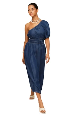 ABILENE ONE SHOULDER MIDI DRESS