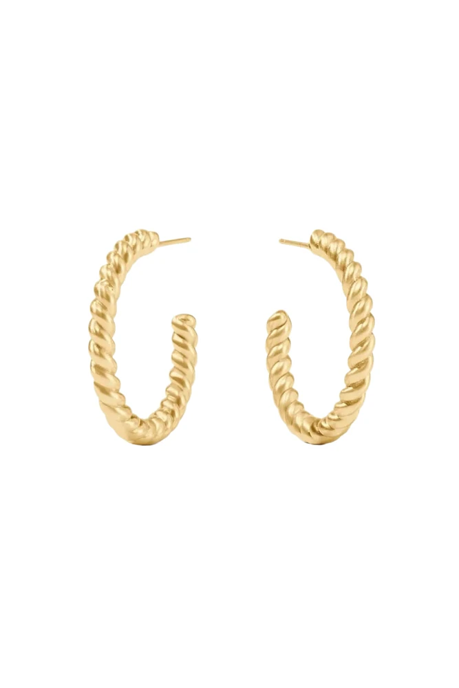 NASSAU HOOP MED- GLD