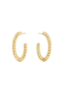 NASSAU HOOP MED- GLD