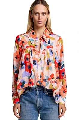 CLASSIC SHIRRED BLOUSE