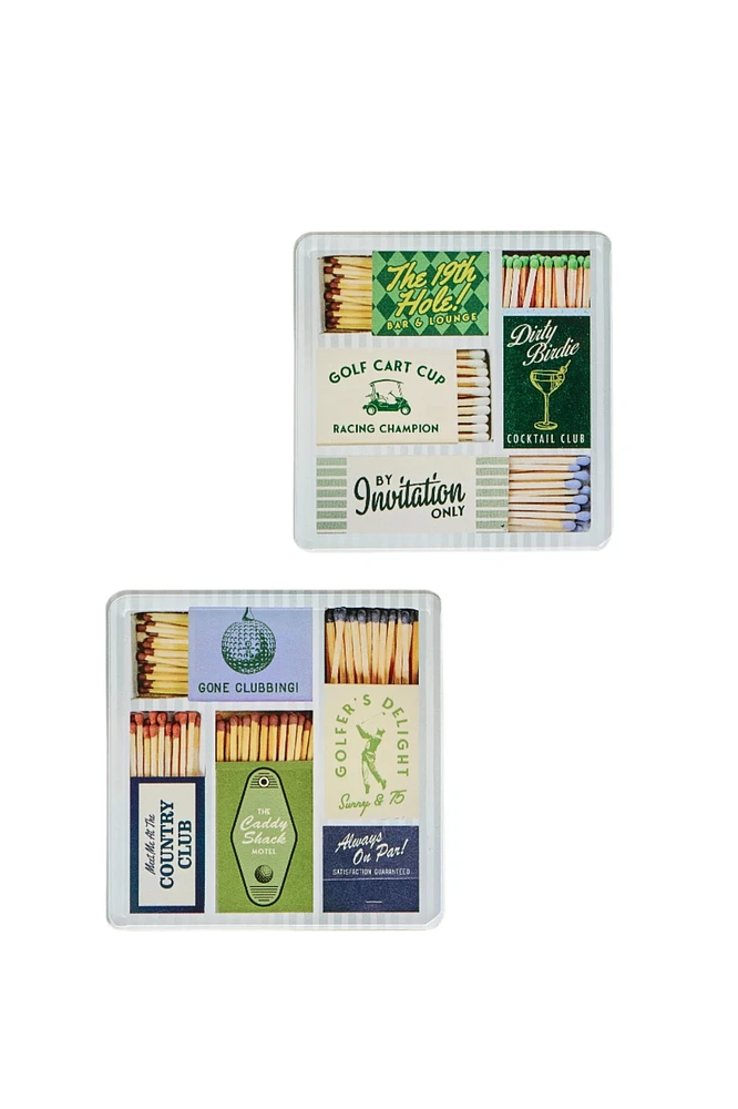 GOLF MATCHBOOK COASTER