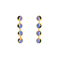 CARMICHEAL V. ROUND BEZEL DROP EARRING