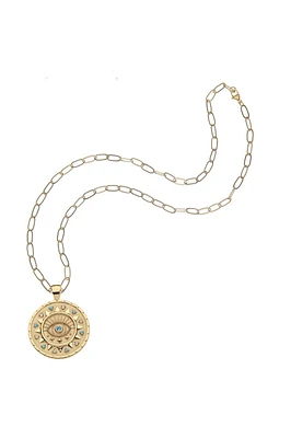 PROTECT ANCIENT EYE PENDANT- DRAWN LINK CHAIN