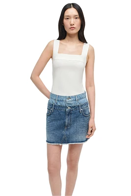 SALIX DOUBLE WAISTBAND MINI SKIRT