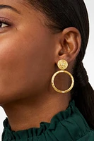 ASTOR STATEMENT EARRING- GLD/CZ