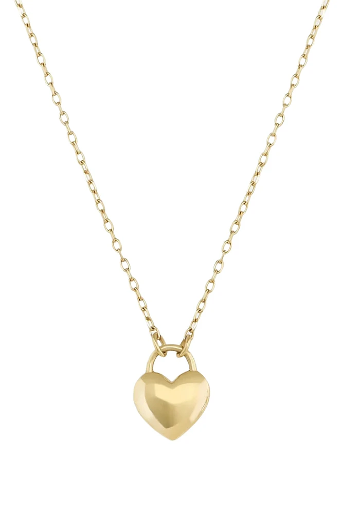 HEART PADLOCK NECKLACE- GOLD