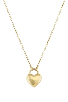 HEART PADLOCK NECKLACE- GOLD