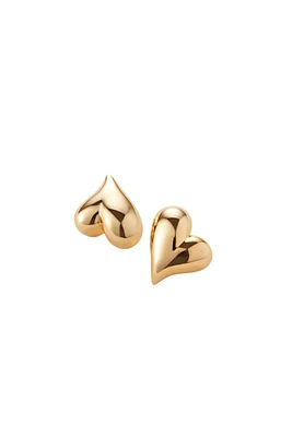 ART HEART BUTTON EARRINGS