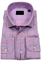 LUXE MELANGE TWILL CHECK SHIRT