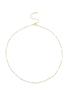 DAINTY LAYERING NECKLACE W/PEARLS (NG-14309)