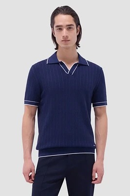 S/S JOHNNY COLLAR SWEATER