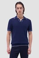 S/S JOHNNY COLLAR SWEATER
