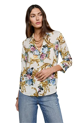 CAMILLE 3/4 SLV BLOUSE (40405BAR)