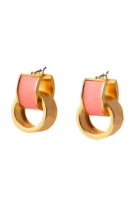 RUM CAY TWO PIECE GOLD HOOP GOLD