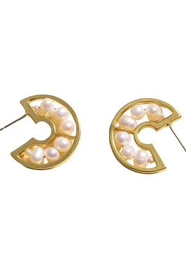 BETTY HOOPS- WHT/GLD