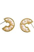 BETTY HOOPS- WHT/GLD