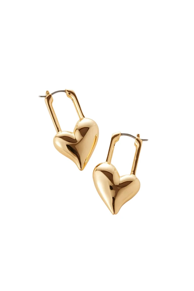 PADLOCK HEART EARRINGS