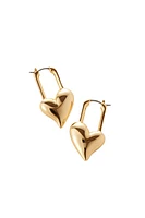PADLOCK HEART EARRINGS