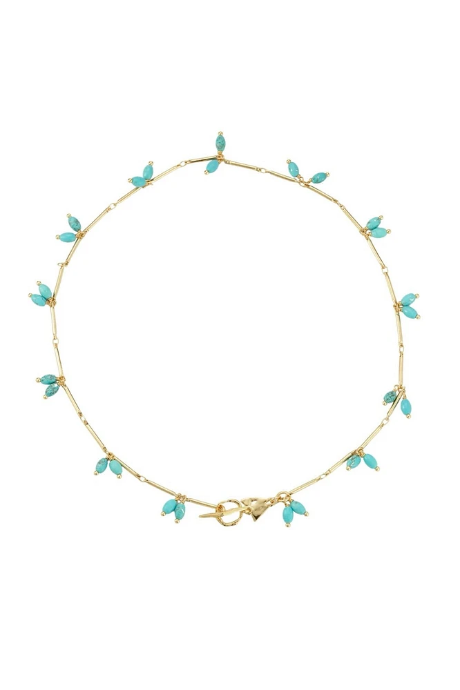 ARIANNA NECKLACE- TURQ/GLD
